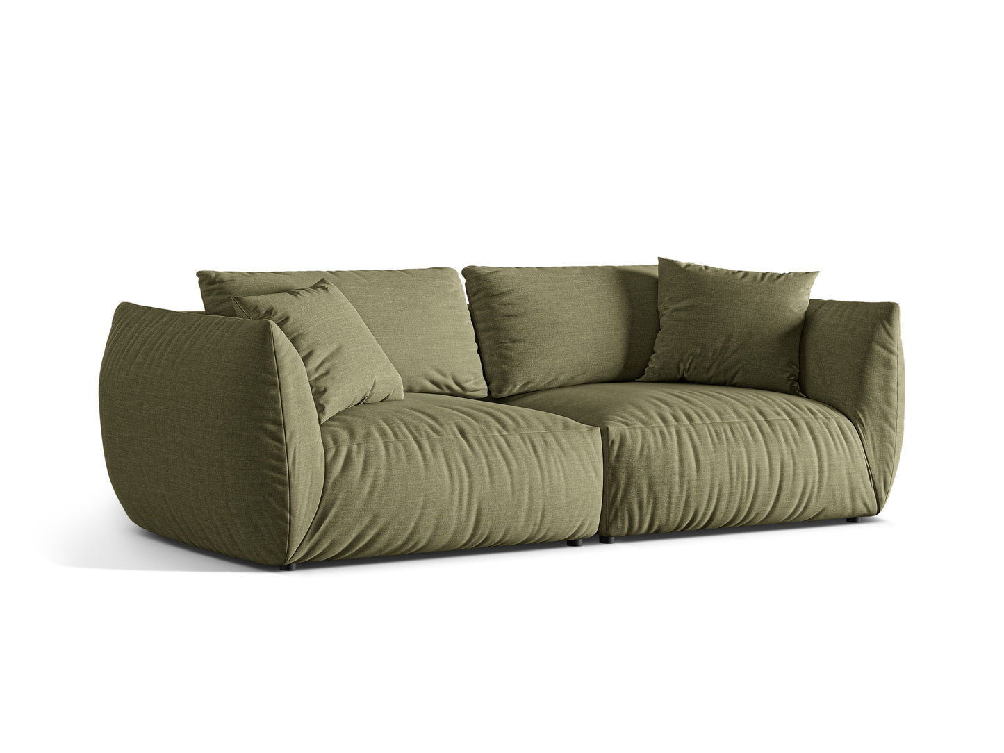 Sofa Strukturstoff Light Green Chris — Detailansicht
