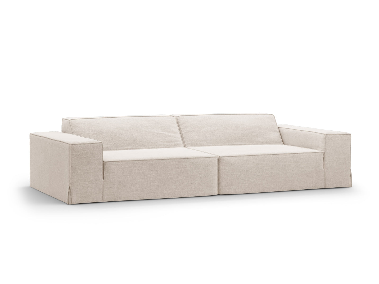 Sofa Strukturstoff Beige Jodie — Detailansicht