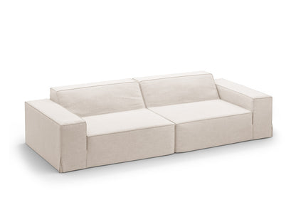 Sofa Strukturstoff Beige Jodie — Maße und Details