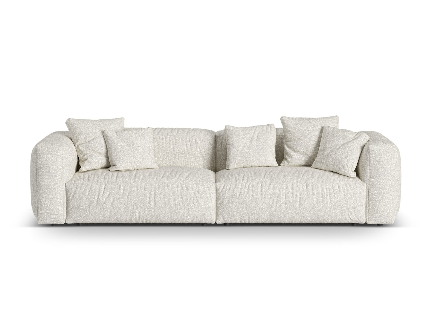 Sofa Bouclé Anthrazit Martina — Grey Beige Melange