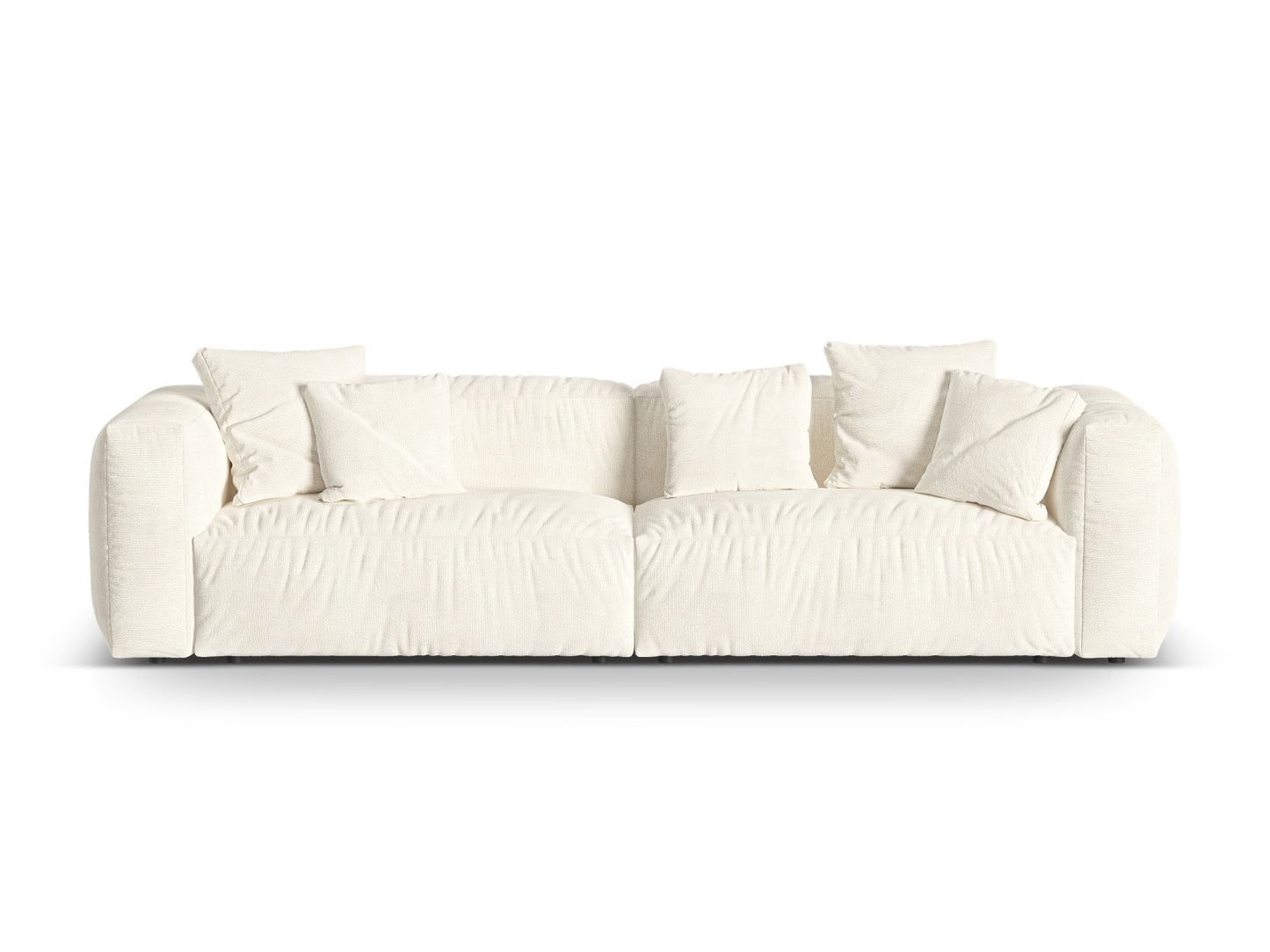 Sofa Bouclé Anthrazit Martina — Ivory