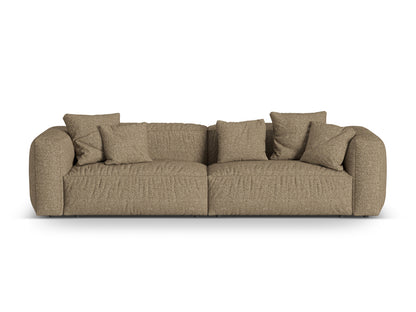 Sofa Bouclé Anthrazit Martina — Cappuccino