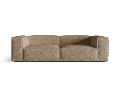 Sofa Bouclé Anthrazit Nuria — Cappuccino
