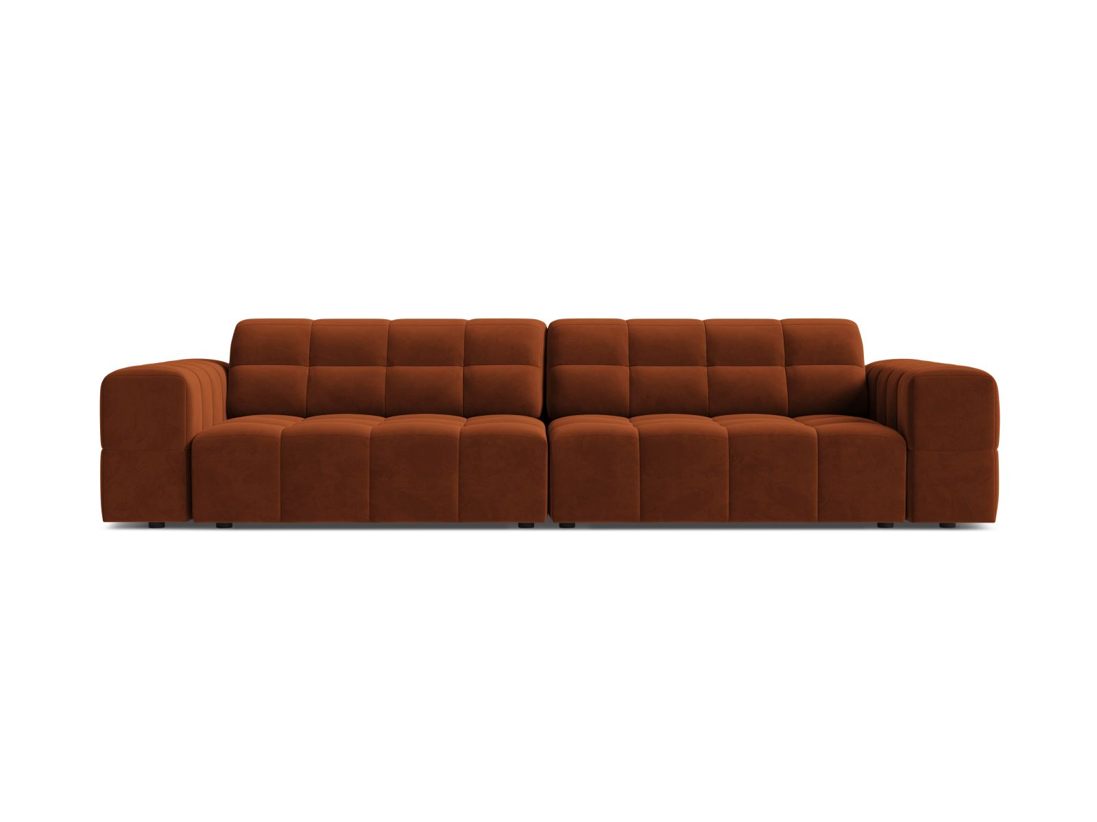 Jennifer Sofa, 4 Seats, 252x102 cm — Terracotta