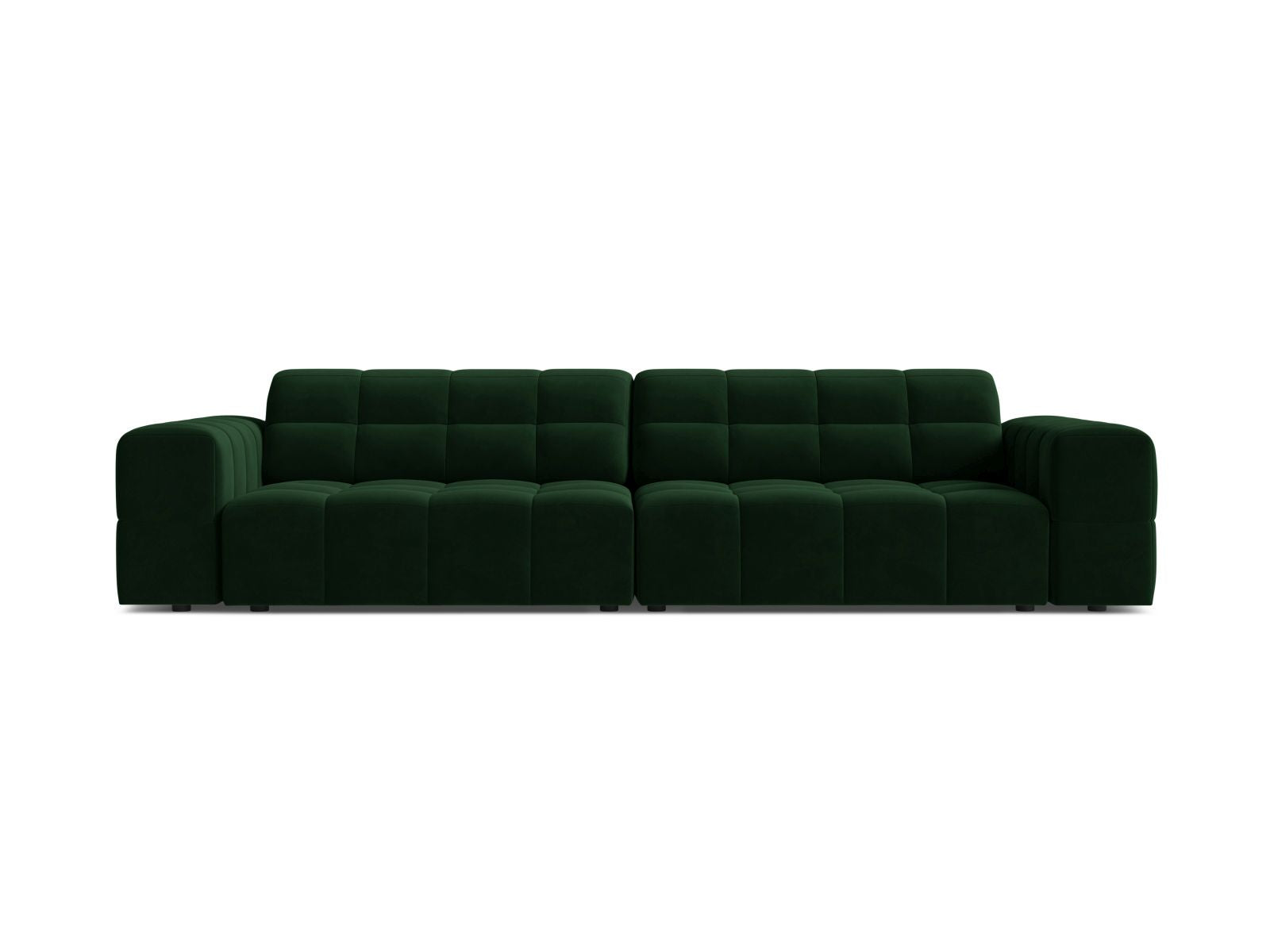 Jennifer Sofa, 4 Seats, 252x102 cm — Bottle Green