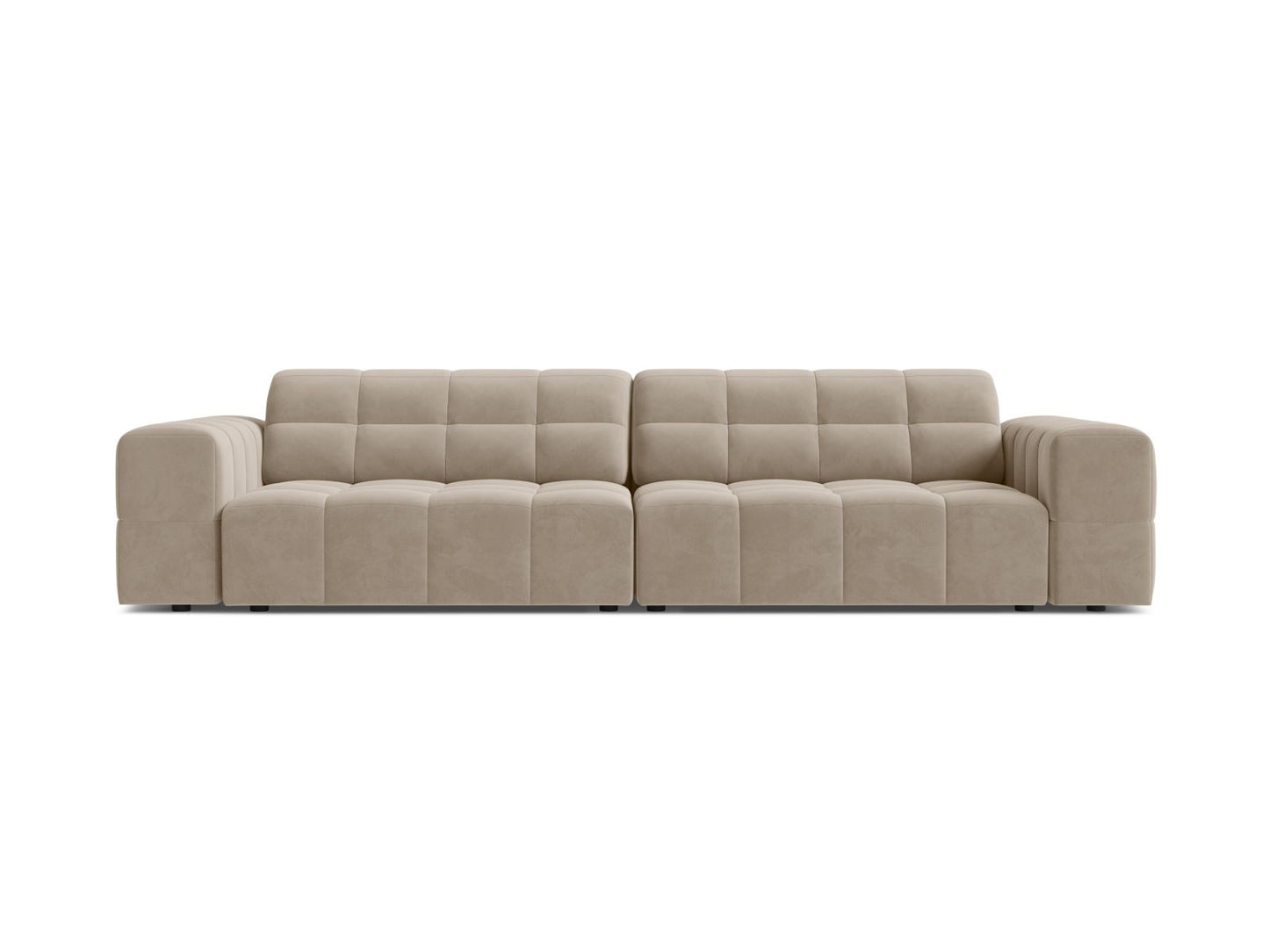 Sofa Samt Schwarz Jennifer — Dark Beige