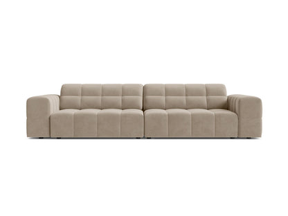 Sofa Samt Schwarz Jennifer — Dark Beige
