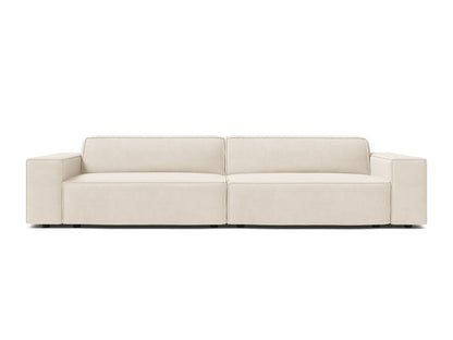 Sofa Samt Schwarz Jodie — Light Beige
