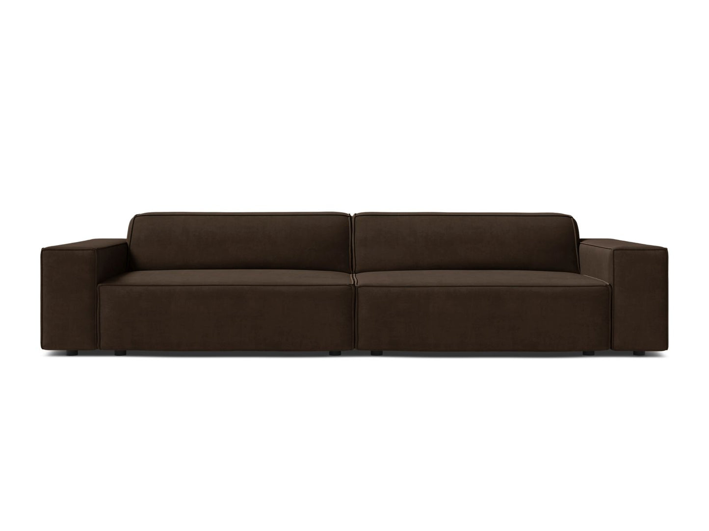 Sofa Samt Schwarz Jodie — Dark Brown