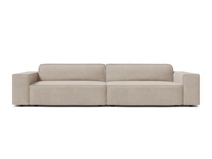 Sofa Samt Schwarz Jodie — Dark Beige