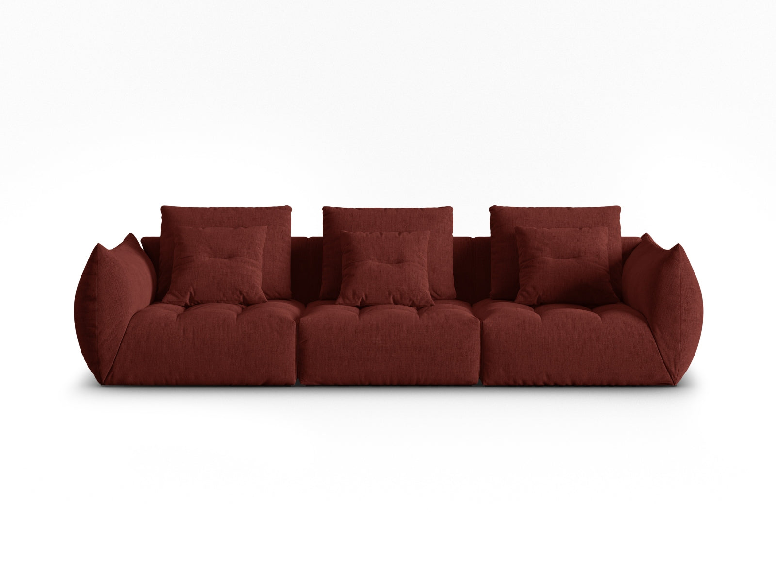 Bloom Modular Sofa, 4 Seats, 327x107 cm — Red