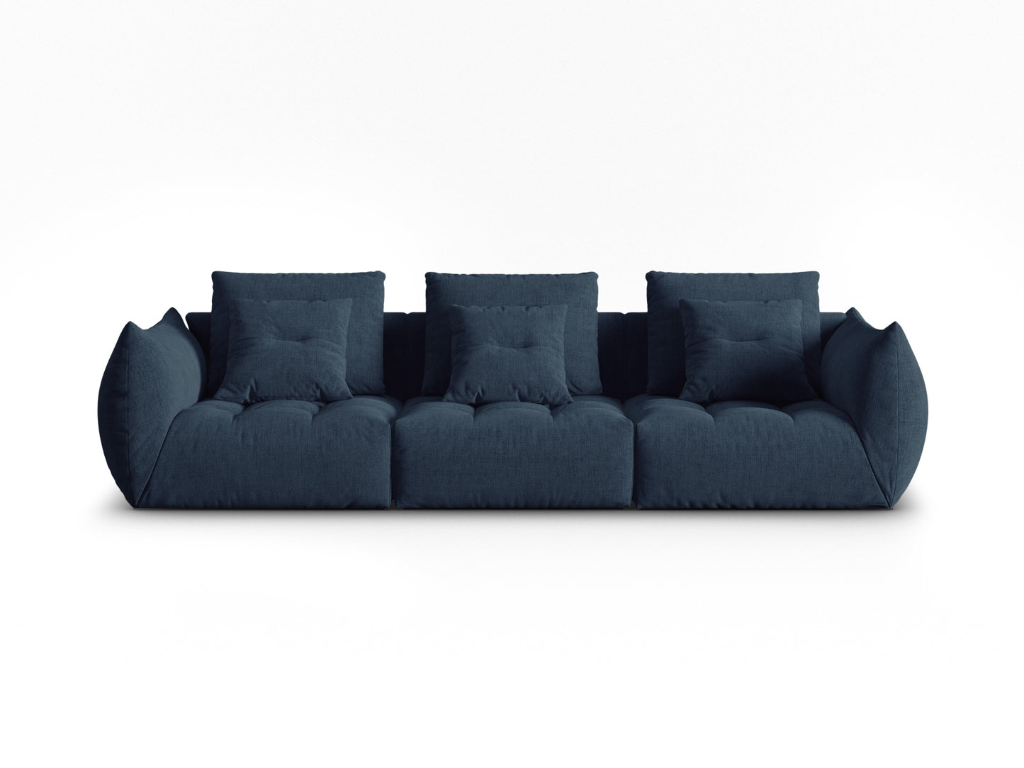 Sofa Strukturstoff Dunkelbeige Bloom — Dark Blue