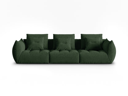 Sofa Strukturstoff Dunkelbeige Bloom — Moss Green