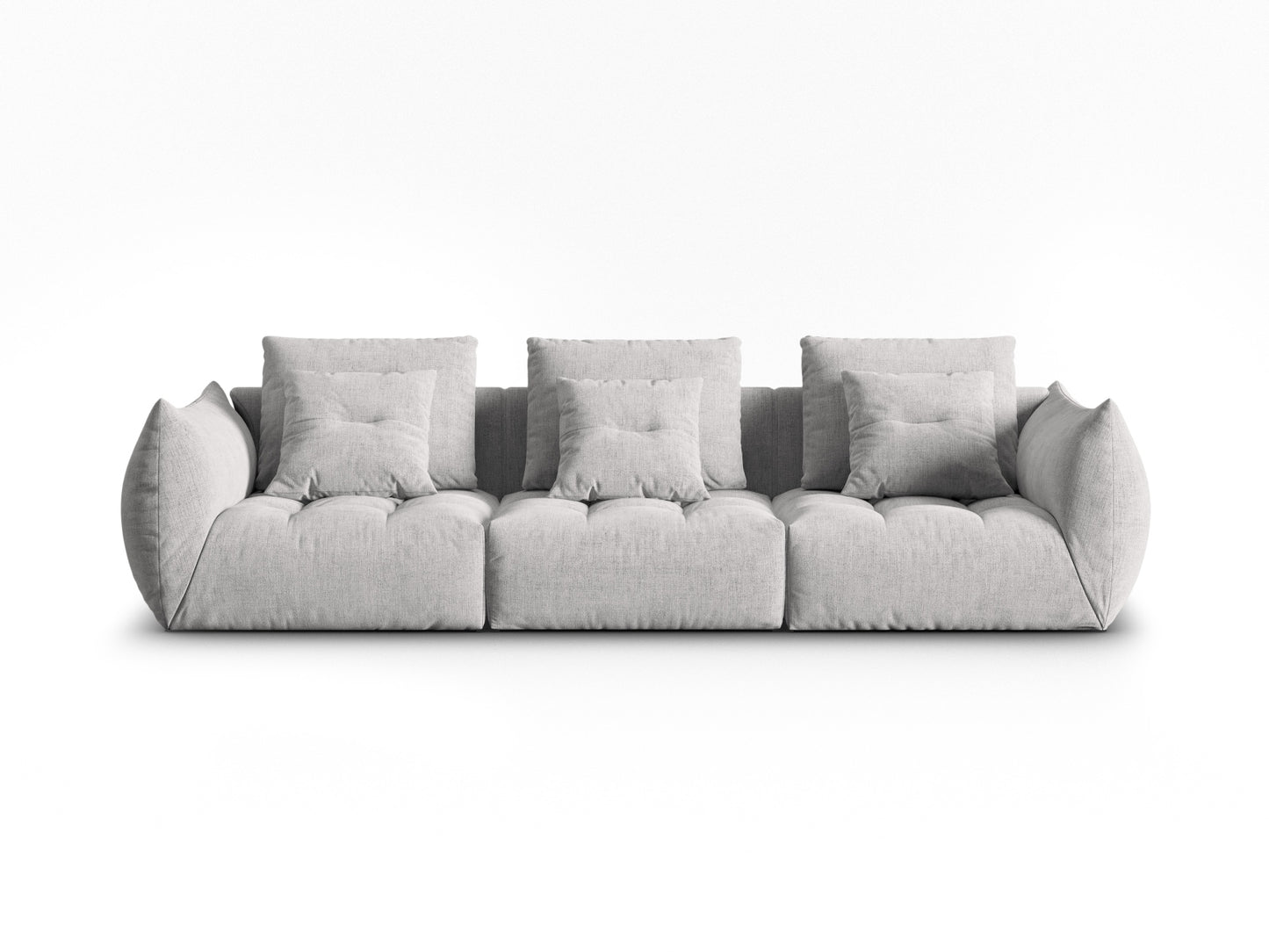 Sofa Strukturstoff Dunkelbeige Bloom — Silver