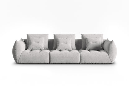 Sofa Strukturstoff Dunkelbeige Bloom — Silver