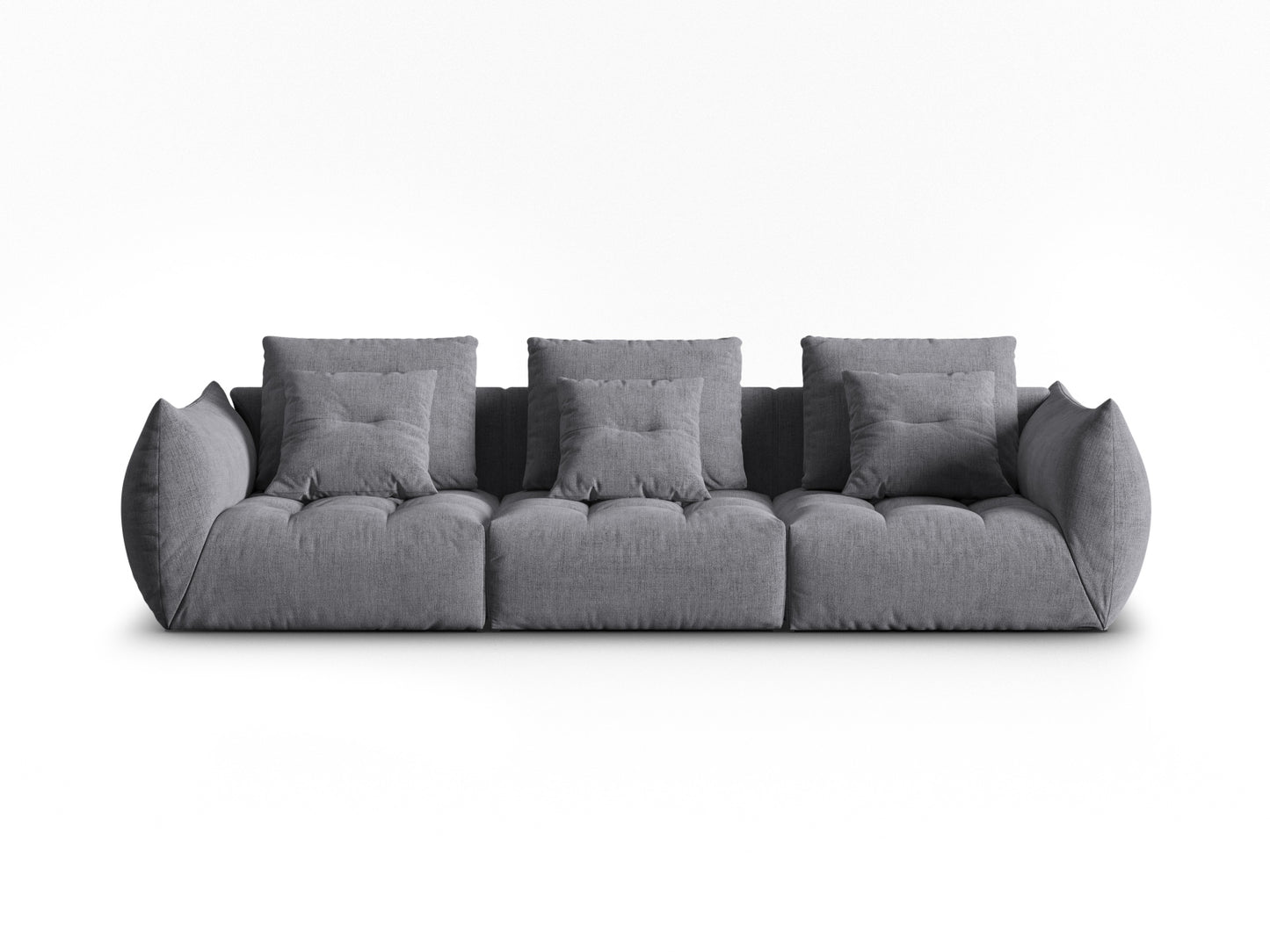 Sofa Strukturstoff Dunkelbeige Bloom — Grey