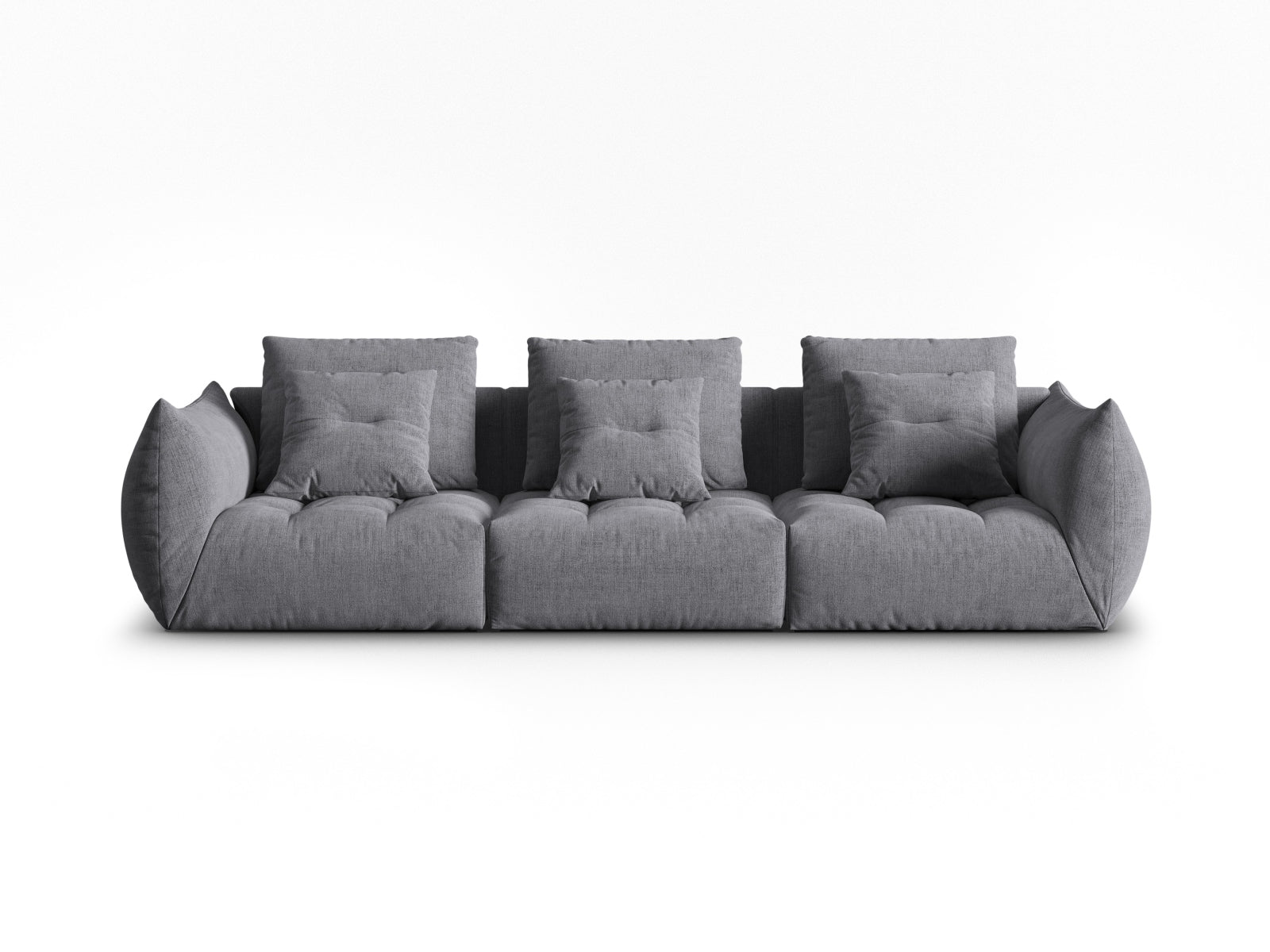 Bloom Modular Sofa, 4 Seats, 327x107 cm — Grey