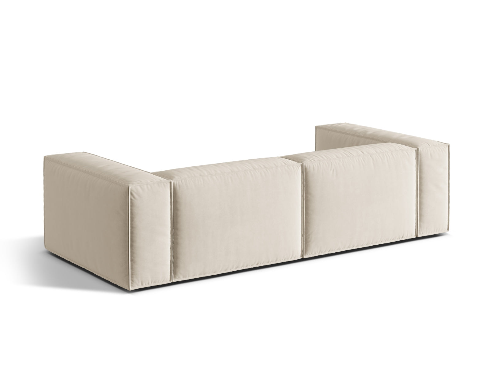 Sofa Samt Beige Nuria — Detailansicht