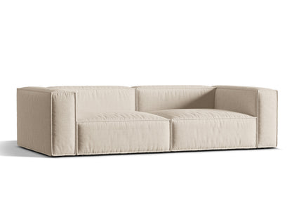Sofa Strukturstoff Beige Nuria — Detailansicht