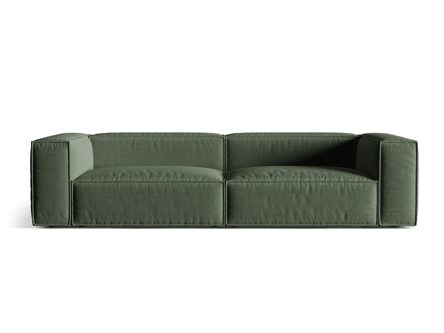 Sofa Strukturstoff Beige Nuria — Moss Green