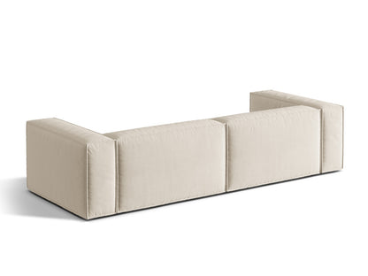 Sofa Samt Beige Nuria — Detailansicht