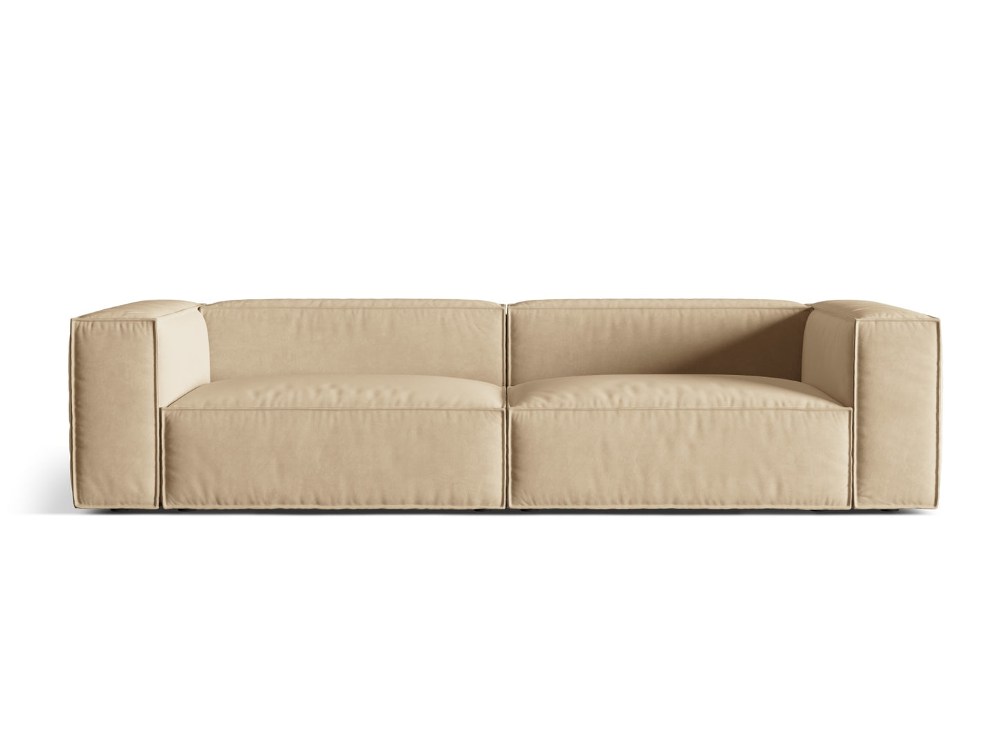 Sofa Samt Beige Nuria — Nude