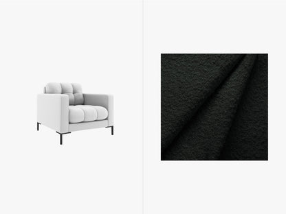 Sessel Bouclé Beige Mamaia — Black