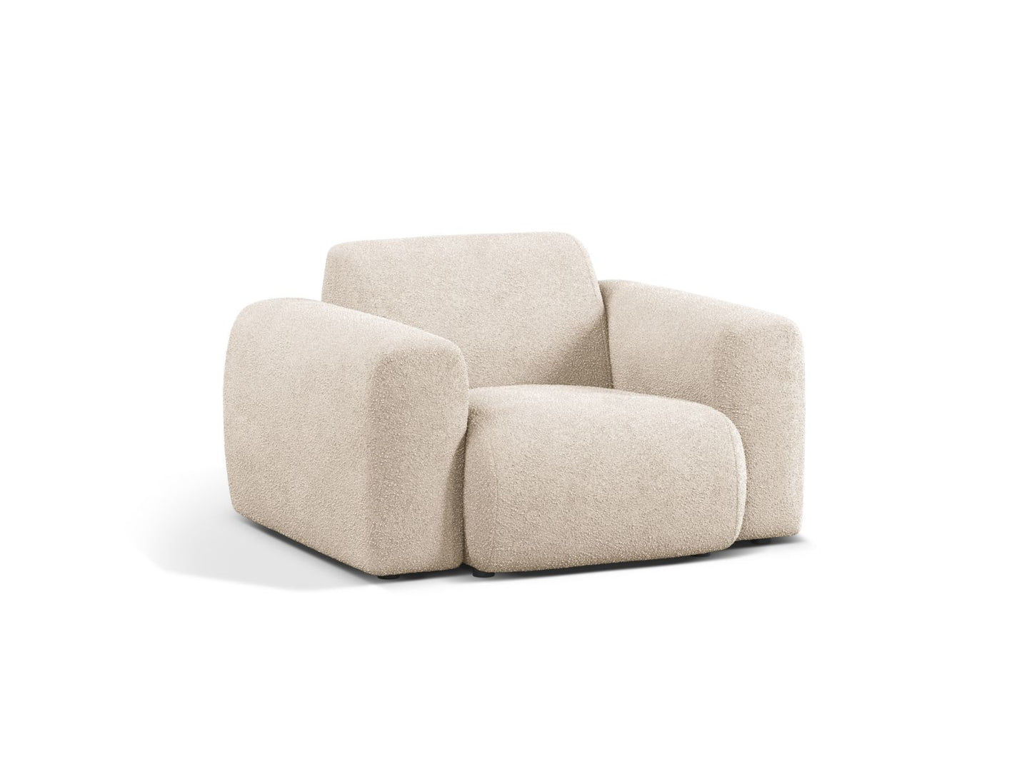 Sessel Bouclé Beige Molino — Wohnbeispiel