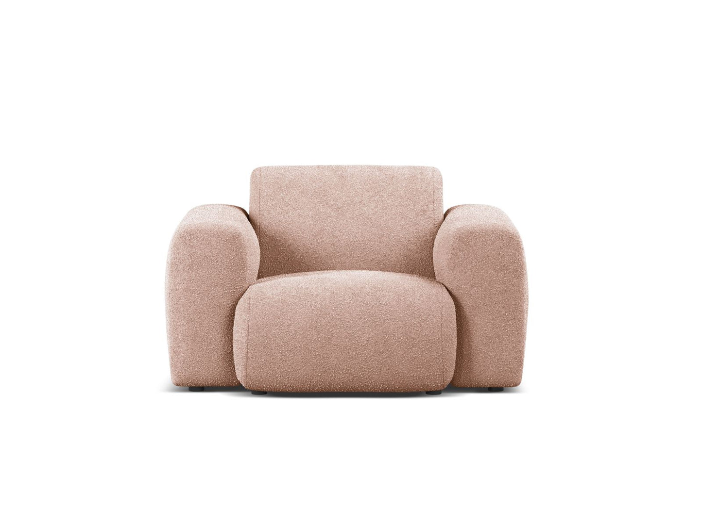 Sessel Bouclé Beige Molino — Powder Pink