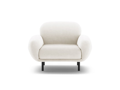 Sessel Bouclé Beige Poppy — White