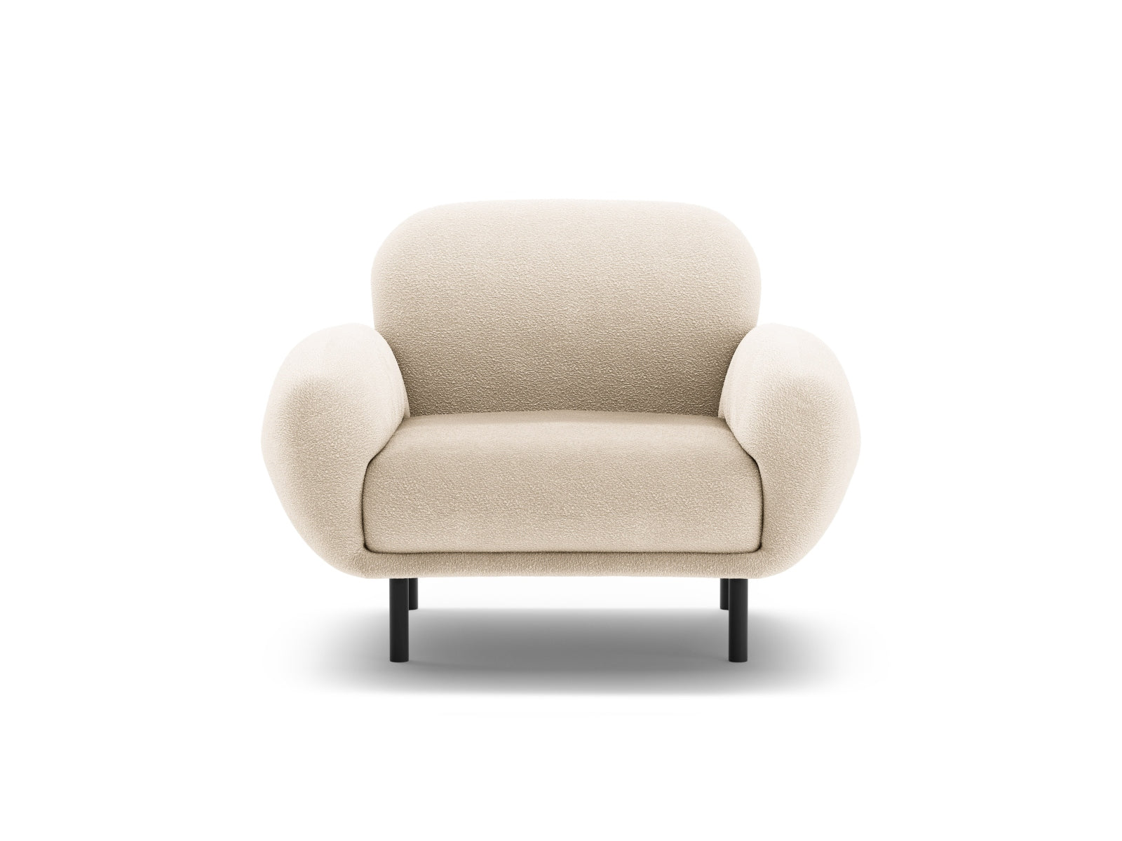 Sessel Bouclé Beige Poppy — Beige