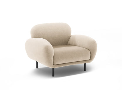 Sessel Bouclé Beige Poppy — Detailansicht