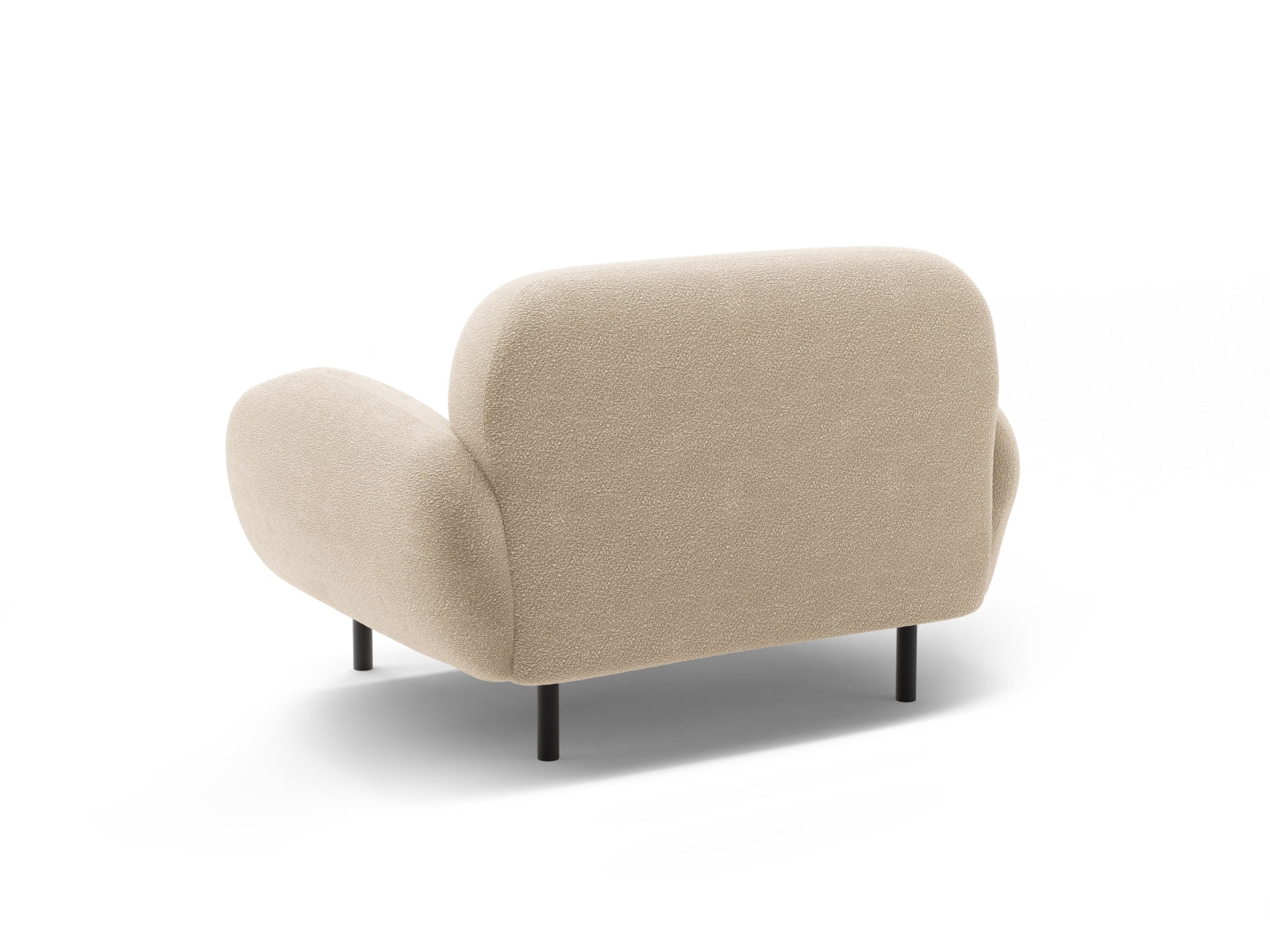 Sessel Bouclé Beige Poppy — Maße und Details
