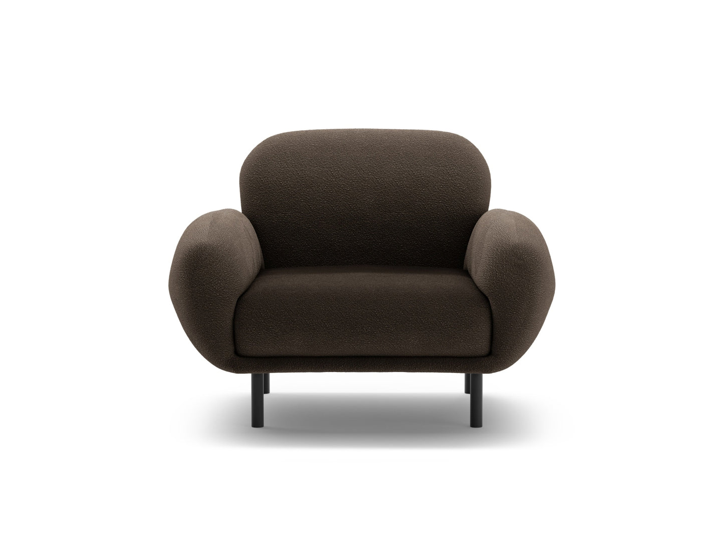 Sessel Bouclé Beige Poppy — Brown