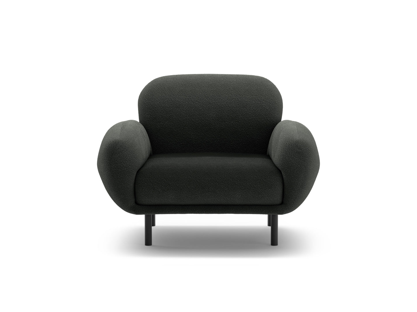 Sessel Bouclé Beige Poppy — Black