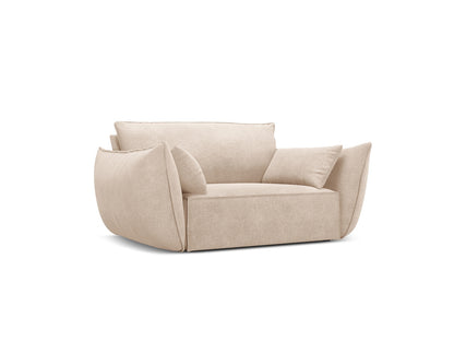 Sessel Chenille Beige Kaelle — Wohnbeispiel
