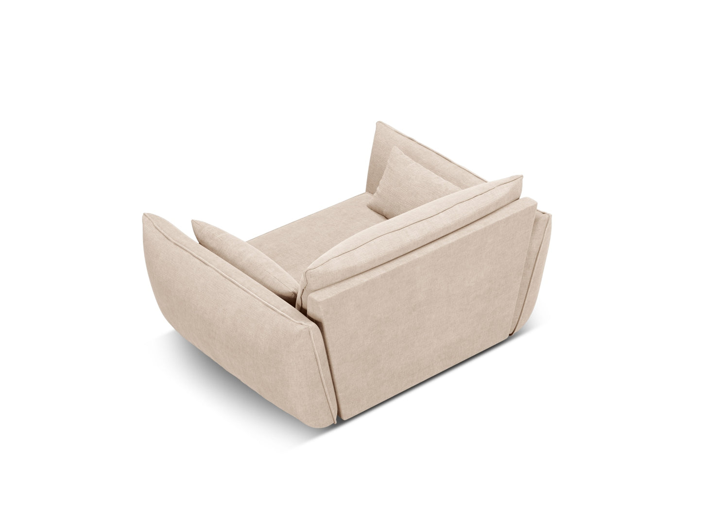 Sessel Chenille Beige Kaelle — Detailansicht