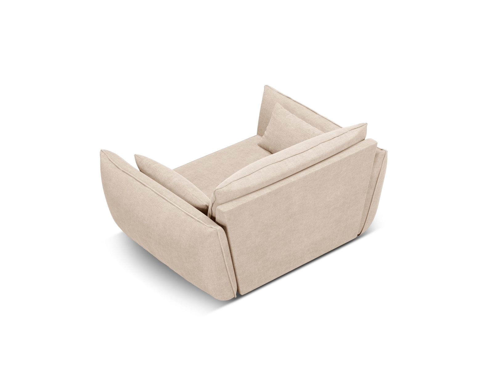 Sessel Chenille Beige Kaelle — Detailansicht
