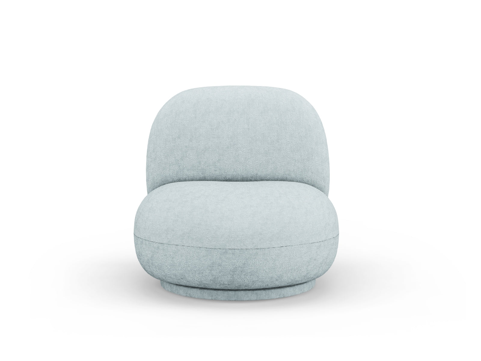 Chuck Swivel Armchair, 78x77 cm — Light Blue