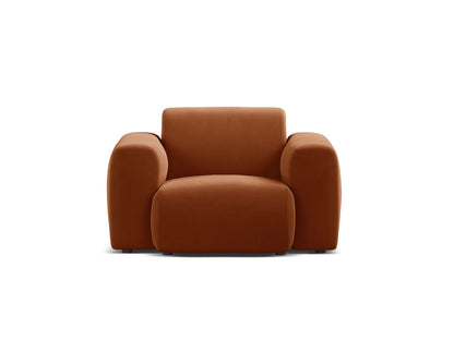 Sessel Samt Schwarz Molino — Terracotta