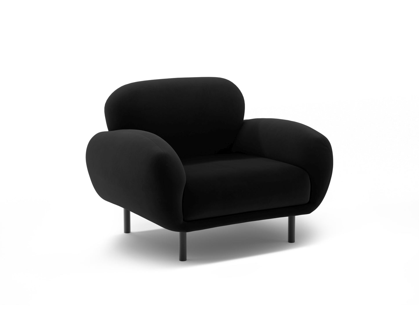 Sessel Samt Schwarz Poppy — Detailansicht