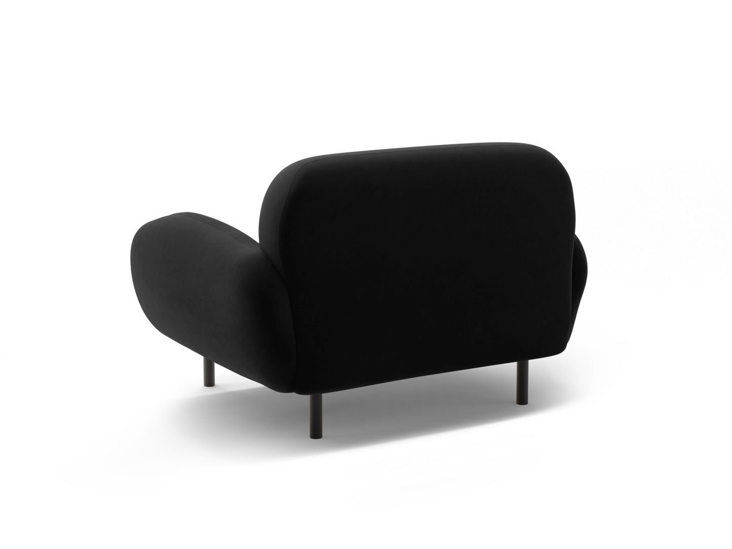 Sessel Samt Schwarz Poppy — Maße und Details
