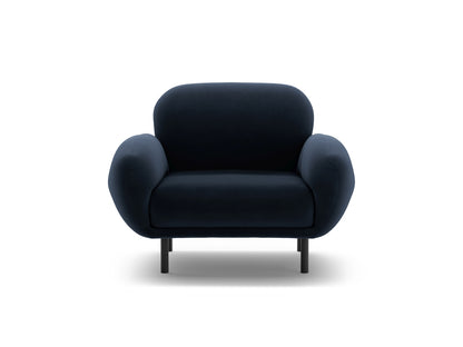 Sessel Samt Schwarz Poppy — Royal Blue
