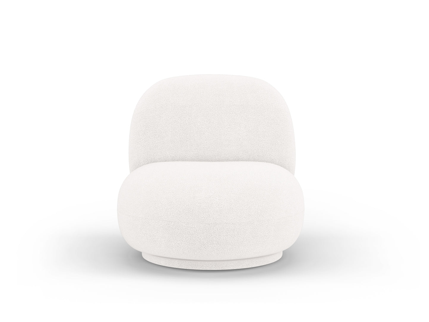 Sessel Bouclé Schwarz Chuck — Ivory