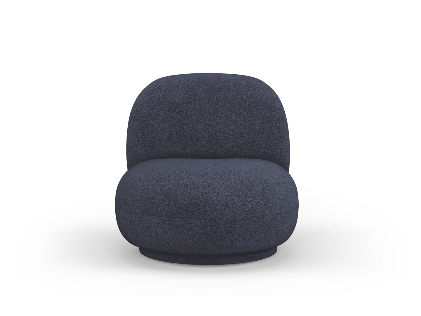 Sessel Bouclé Schwarz Chuck — Dark Blue