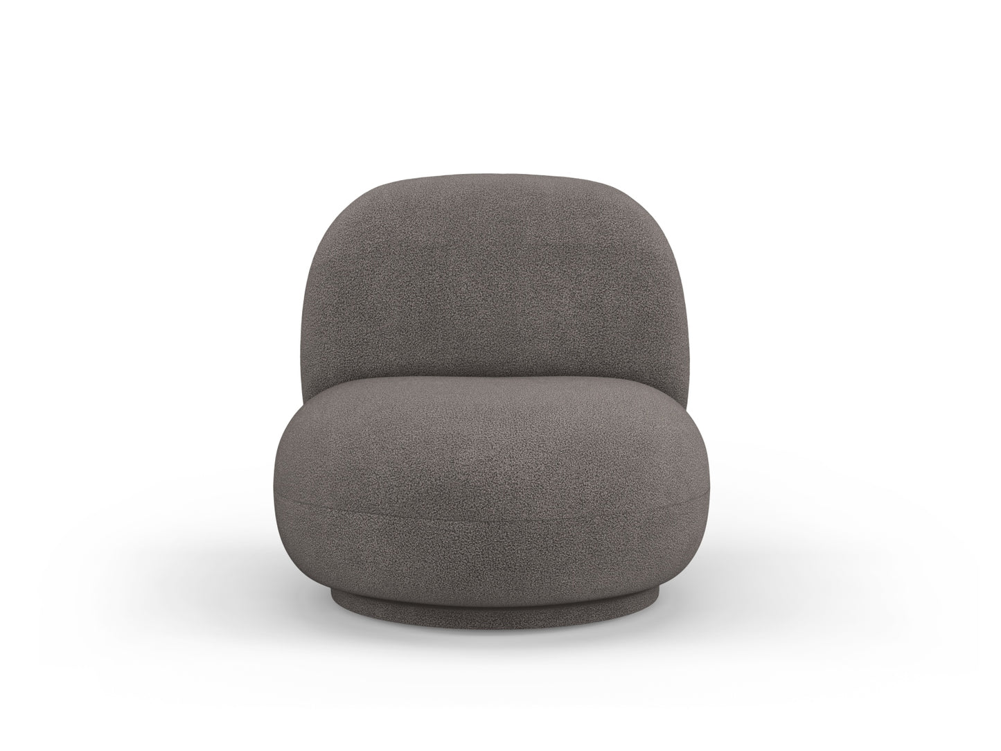 Sessel Bouclé Schwarz Chuck — Grey