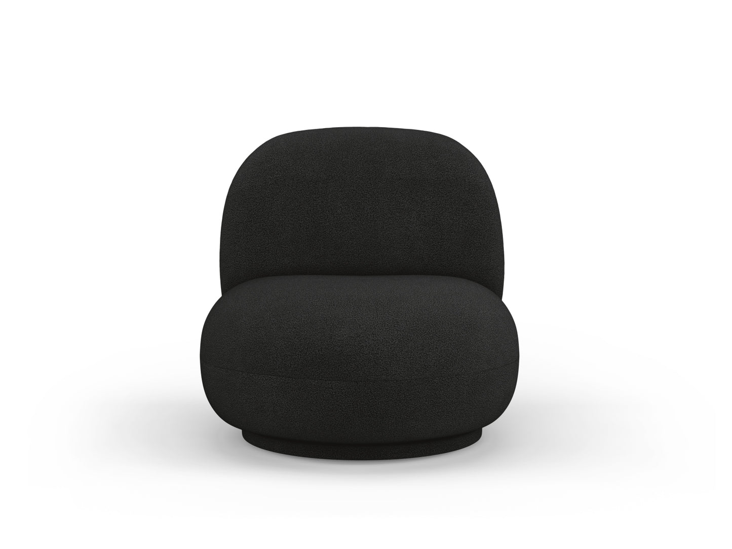 Sessel Bouclé Schwarz Chuck — Black