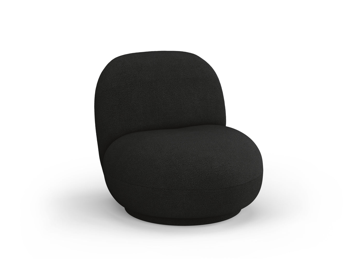 Sessel Bouclé Schwarz Chuck — Detailansicht