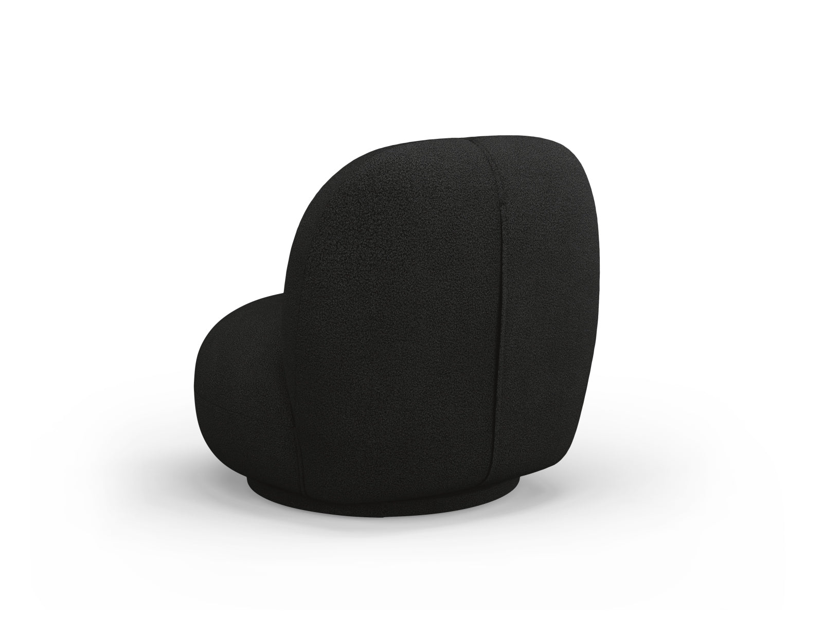 Sessel Bouclé Schwarz Chuck — Maße und Details