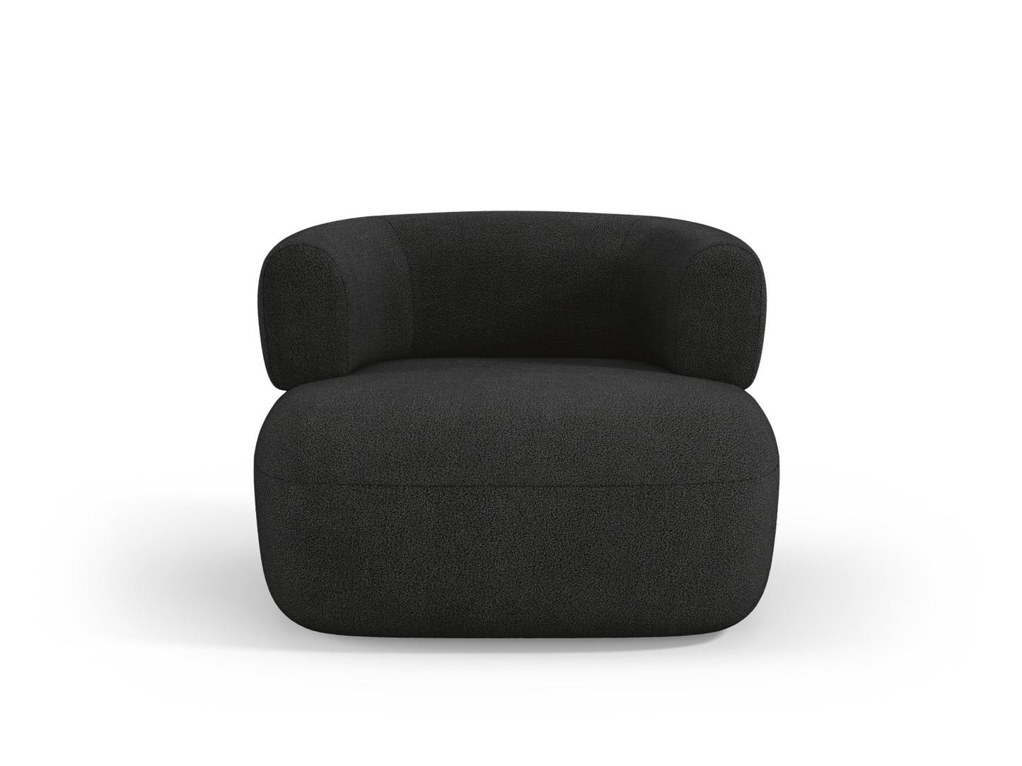 Sessel Bouclé Schwarz Jenny — Wohnbeispiel